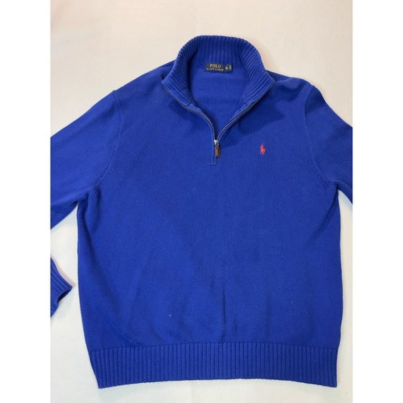 Polo Ralph Lauren Men's Blue 1/4 Zip Sweater Pullover Long Sleeve Size XL - Picture 3 of 15